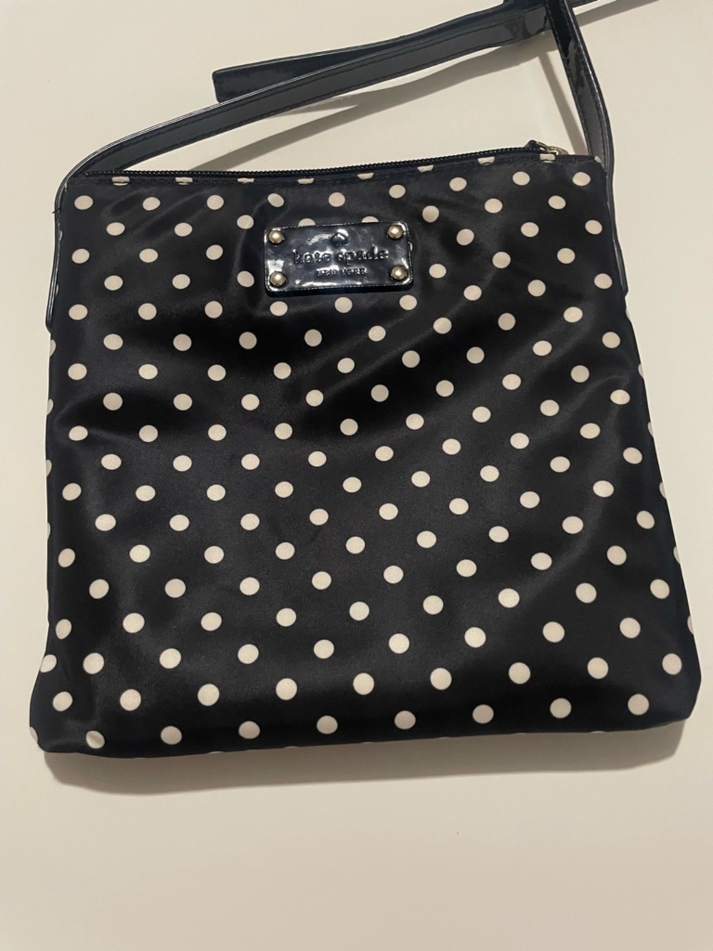 kate spade Black and White Polka Dot Crossbody Bag